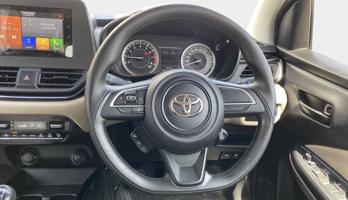 2022 Toyota Glanza S, Petrol, Manual, 7,906 km, Steering Wheel Close Up
