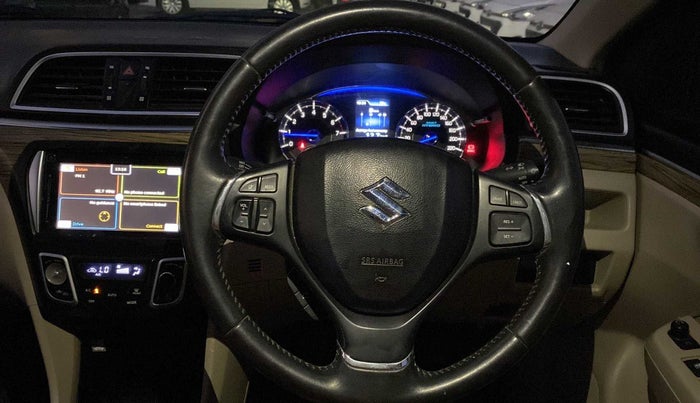 2018 Maruti Ciaz ALPHA 1.5 SHVS PETROL, Petrol, Manual, 51,338 km, Steering wheel - Phone control has minor damage