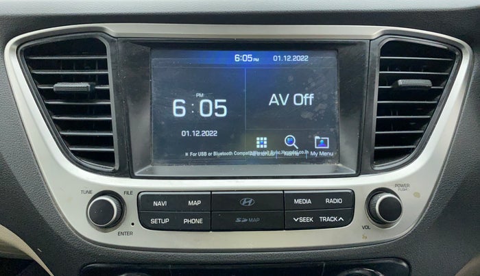 2018 Hyundai Verna 1.6 SX VTVT, Petrol, Manual, 40,298 km, Infotainment system - GPS Card not working/missing