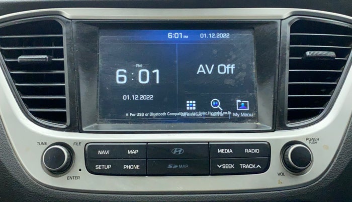 2018 Hyundai Verna 1.6 SX VTVT, Petrol, Manual, 40,298 km, Infotainment System