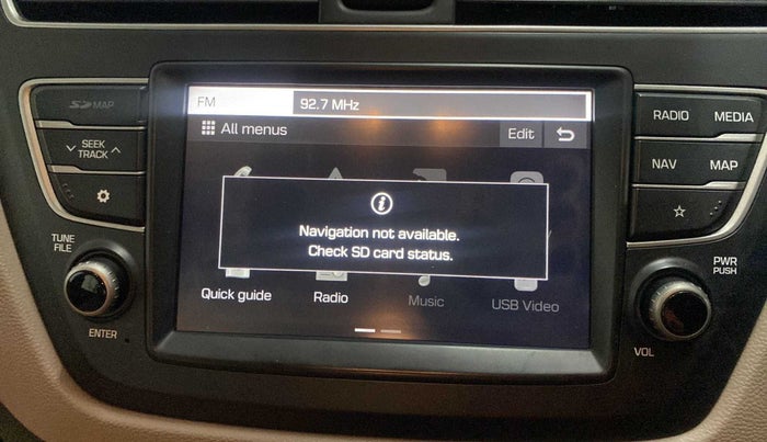 2019 Hyundai Elite i20 ASTA 1.2  CVT, Petrol, Automatic, 25,392 km, Infotainment system - GPS Card not working/missing