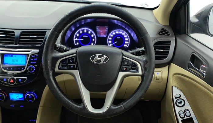 2012 Hyundai Verna FLUIDIC 1.6 VTVT SX OPT, Petrol, Manual, 69,778 km, Steering Wheel Close Up
