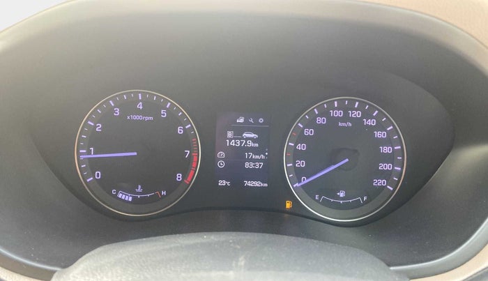 2017 Hyundai Elite i20 ASTA 1.2 (O), Petrol, Manual, 74,271 km, Odometer Image