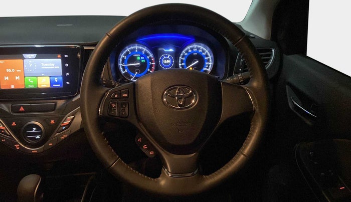 2021 Toyota Glanza V CVT, Petrol, Automatic, 9,570 km, Steering Wheel Close Up