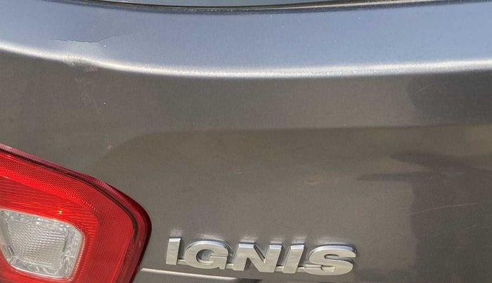 2017 Maruti IGNIS SIGMA 1.2, Petrol, Manual, 80,853 km, Dicky (Boot door) - Slightly dented