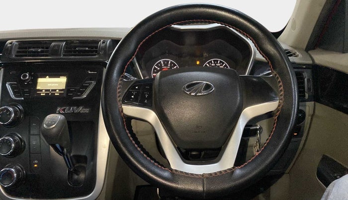 2016 Mahindra Kuv100 K8 6 STR, Petrol, Manual, 50,132 km, Steering Wheel Close Up
