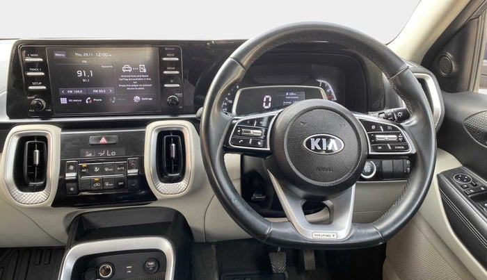 2021 KIA SONET HTX 1.0 IMT, Petrol, Manual, 42,536 km, Steering Wheel Close Up