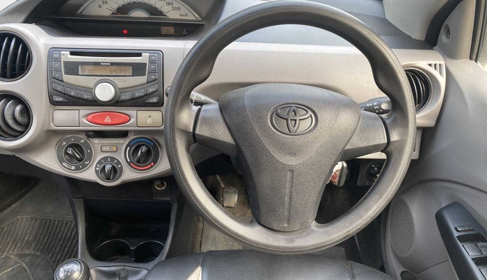 2011 Toyota Etios G, Petrol, Manual, 90,689 km, Steering Wheel Close Up