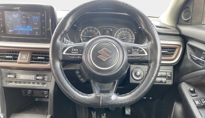 2022 Maruti BREZZA ZXI + SMART HYBRID, Petrol, Manual, 13,493 km, Steering Wheel Close Up