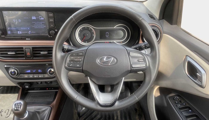 2020 Hyundai AURA SX 1.2 (O), Petrol, Manual, 14,593 km, Steering Wheel Close Up
