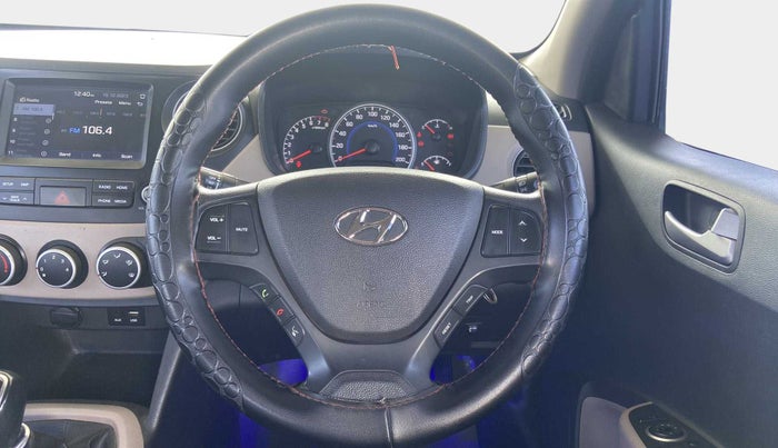 2018 Hyundai Grand i10 SPORTZ 1.2 KAPPA VTVT, Petrol, Manual, 1,08,675 km, Steering Wheel Close Up