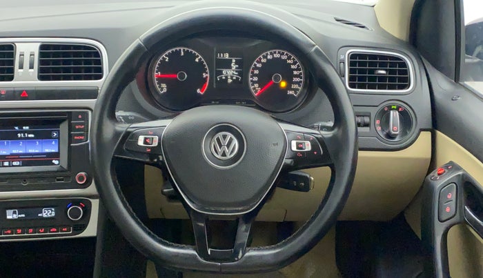 2016 Volkswagen Ameo HIGHLINE1.5L, Diesel, Manual, 1,07,223 km, Steering Wheel Close Up