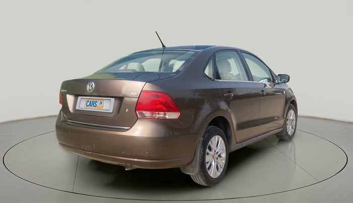 2015 Volkswagen Vento HIGHLINE PLUS 1.5 AT 16 ALLOY, Diesel, Automatic, 1,11,853 km, Right Back Diagonal