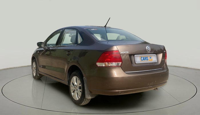 2015 Volkswagen Vento HIGHLINE PLUS 1.5 AT 16 ALLOY, Diesel, Automatic, 1,11,853 km, Left Back Diagonal