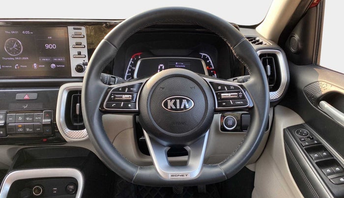 2021 KIA SONET HTX 1.0 IMT, Petrol, Manual, 35,351 km, Steering Wheel Close Up