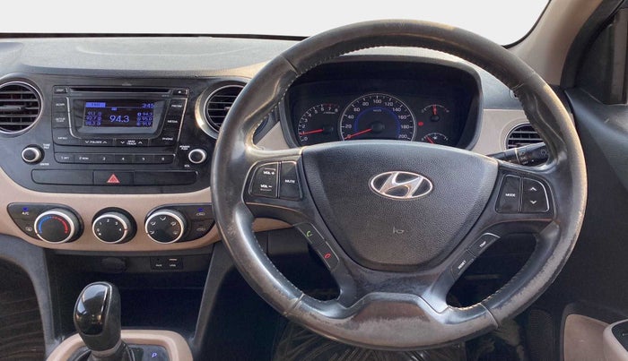 2015 Hyundai Grand i10 ASTA AT 1.2 KAPPA VTVT, CNG, Automatic, 71,068 km, Steering Wheel Close Up