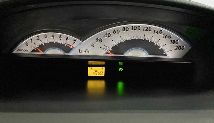 2011 Toyota Etios V, Petrol, Manual, 54,766 km, Odometer Image