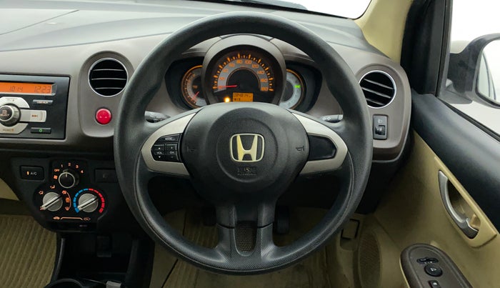 2013 Honda Brio V MT, Petrol, Manual, 84,814 km, Steering Wheel Close Up
