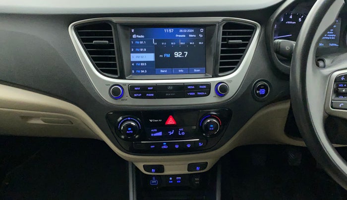 2018 Hyundai Verna 1.6 VTVT SX O, Petrol, Manual, 76,594 km, Air Conditioner