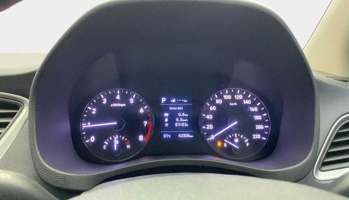 2018 Hyundai Verna 1.6 VTVT SX (O) AT, Petrol, Automatic, 43,293 km, Odometer Image