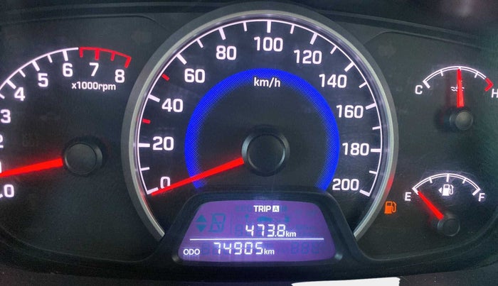 2017 Hyundai Grand i10 SPORTZ 1.2 KAPPA VTVT, CNG, Manual, 74,897 km, Odometer Image
