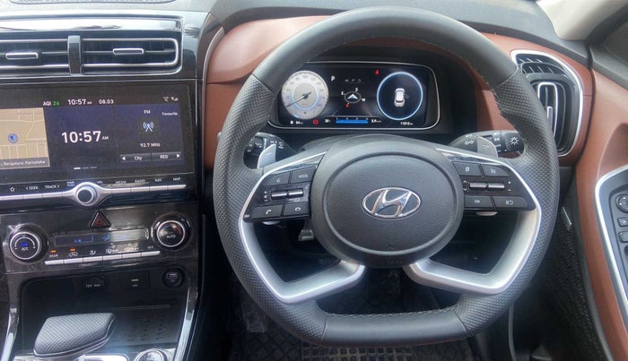 2022 Hyundai ALCAZAR 2.0 SIGNATURE (O) AT 7STR, Petrol, Automatic, 11,009 km, Steering Wheel Close Up