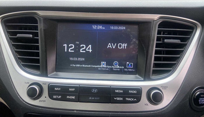 2018 Hyundai Verna 1.6 VTVT SX, Petrol, Manual, 28,369 km, Infotainment system - GPS Card not working/missing