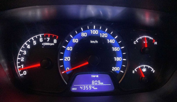 2016 Hyundai Xcent S 1.2, Petrol, Manual, 43,610 km, Odometer Image