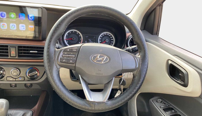 2022 Hyundai AURA S 1.2 CNG, CNG, Manual, 24,467 km, Steering Wheel Close Up