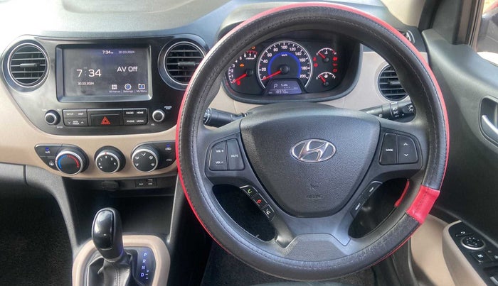 2018 Hyundai Grand i10 SPORTZ AT 1.2 KAPPA VTVT, Petrol, Automatic, 19,039 km, Steering Wheel Close Up