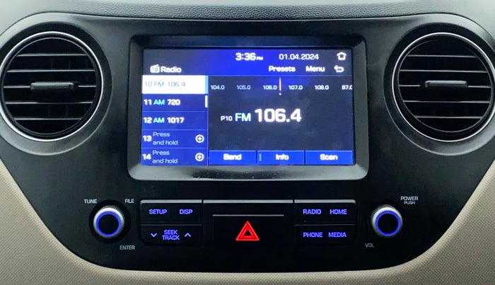 2019 Hyundai Grand i10 ASTA 1.2 KAPPA VTVT, Petrol, Manual, 36,459 km, Infotainment System