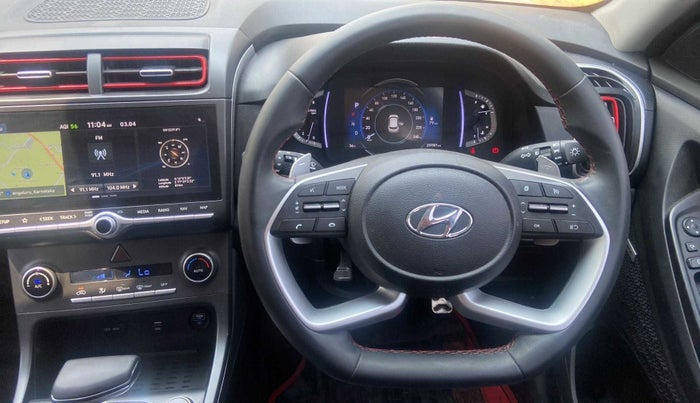 2020 Hyundai Creta SX (O) 1.4 TURBO DCT, Petrol, Automatic, 25,979 km, Steering Wheel Close Up