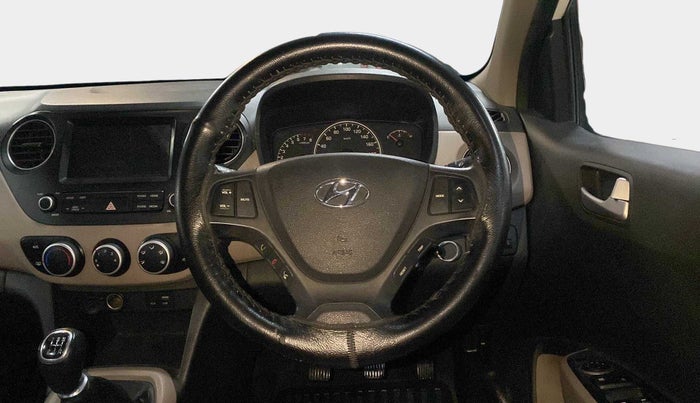 2017 Hyundai Grand i10 SPORTZ (O) 1.2 KAPPA VTVT, Petrol, Manual, 19,850 km, Steering Wheel Close Up