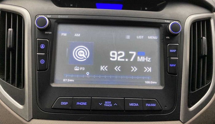 2016 Hyundai Creta SX PLUS AT 1.6 PETROL, Petrol, Automatic, 50,964 km, Infotainment system - Dispalyhas spot on screen