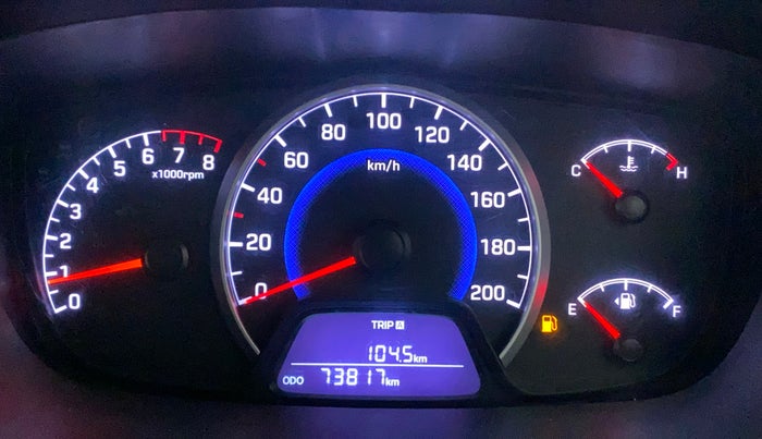 2017 Hyundai Grand i10 SPORTZ (O) 1.2 KAPPA VTVT, Petrol, Manual, 73,817 km, Odometer Image