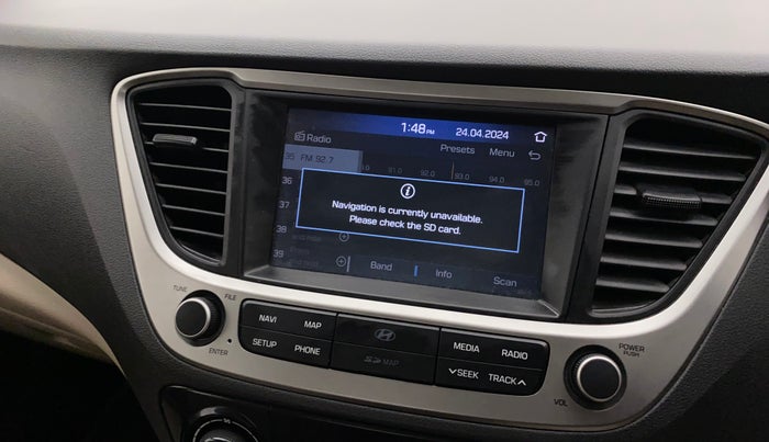 2018 Hyundai Verna 1.6 VTVT SX, Petrol, Manual, 26,933 km, Infotainment system - GPS Card not working/missing