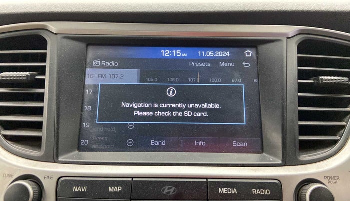 2019 Hyundai Verna 1.6 VTVT SX (O) AT, Petrol, Automatic, 40,798 km, Infotainment system - GPS Card not working/missing