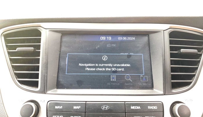 2018 Hyundai Verna 1.6 VTVT SX, Petrol, Manual, 60,087 km, Infotainment system - GPS Card not working/missing