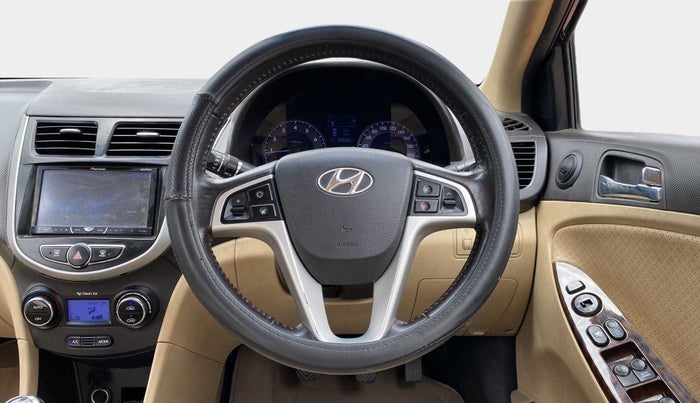 2012 Hyundai Verna FLUIDIC 1.6 VTVT SX OPT, Petrol, Manual, 69,542 km, Steering Wheel Close Up