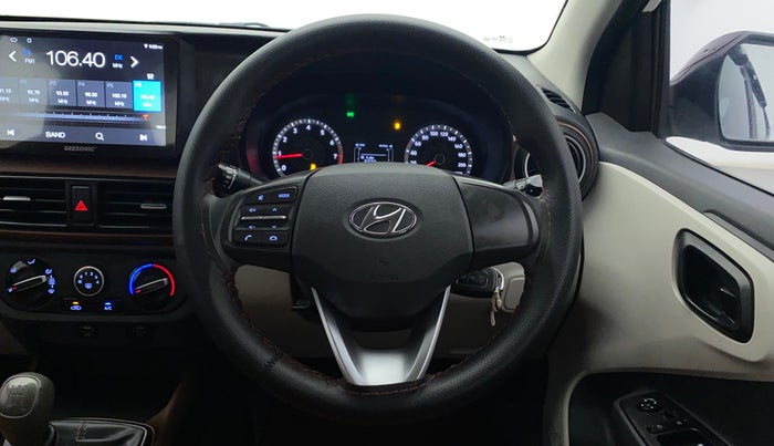 2022 Hyundai AURA S 1.2 CNG, CNG, Manual, 33,917 km, Steering Wheel Close Up