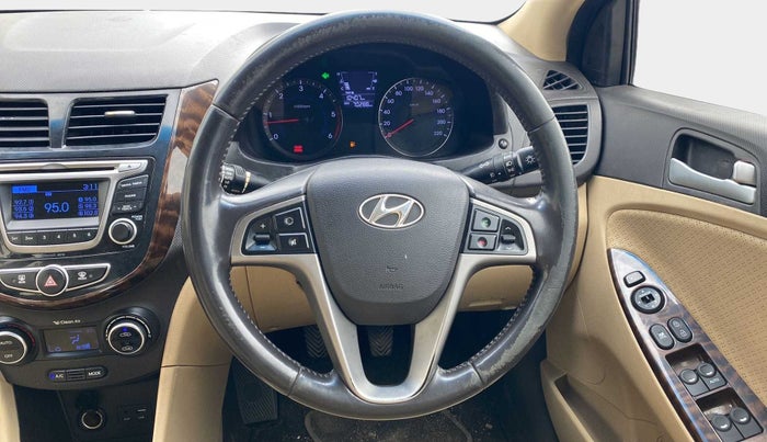 2015 Hyundai Verna FLUIDIC 4S 1.6 VTVT S(O), Petrol, Manual, 70,261 km, Steering Wheel Close Up