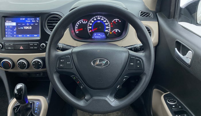 2017 Hyundai Grand i10 SPORTZ (O) 1.2 AT VTVT, Petrol, Automatic, 49,800 km, Steering Wheel Close Up
