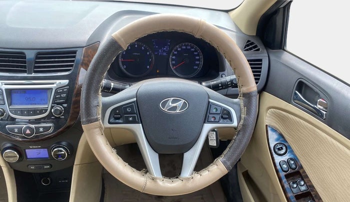 2013 Hyundai Verna FLUIDIC 1.6 VTVT EX, Petrol, Manual, 37,102 km, Steering Wheel Close Up