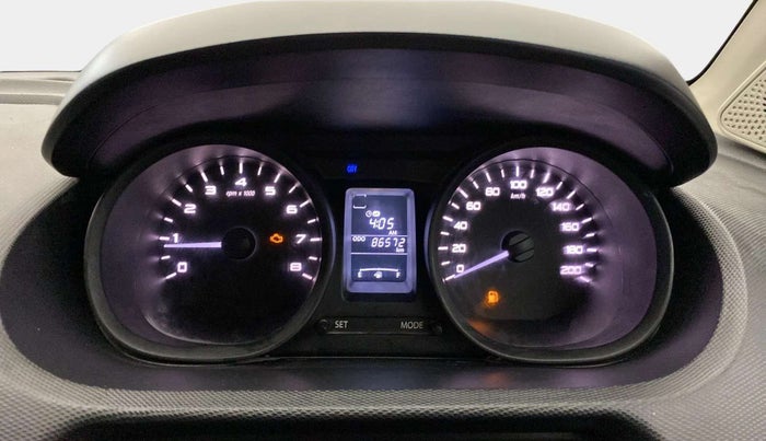 2016 Tata Tiago XT PETROL, CNG, Manual, 86,564 km, Instrument cluster - MIL light  due to CNG outside fitment