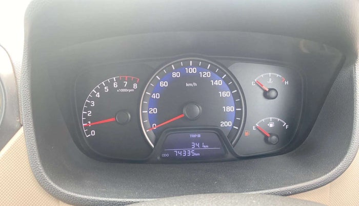 2015 Hyundai Xcent SX 1.2 (O), Petrol, Manual, 74,337 km, Odometer Image