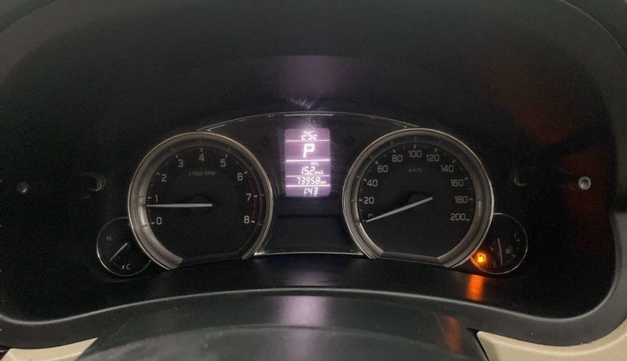 2017 Maruti Ciaz DELTA 1.4 AT PETROL, Petrol, Automatic, 73,954 km, Odometer Image