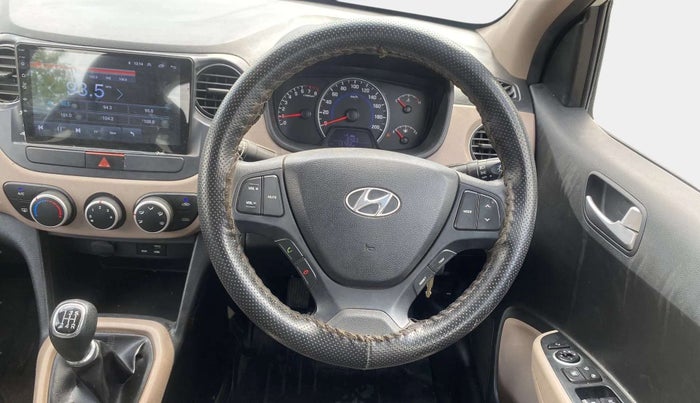 2015 Hyundai Grand i10 SPORTZ 1.2 KAPPA VTVT, Petrol, Manual, 13,725 km, Steering Wheel Close Up