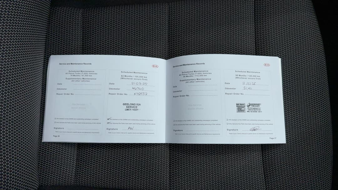 2016 Kia Cerato S, Automatic, 52269 km, Service History