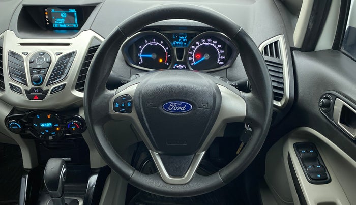 2015 Ford Ecosport TITANIUM 1.5L PETROL AT, CNG, Automatic, 74,413 km, Steering Wheel Close Up