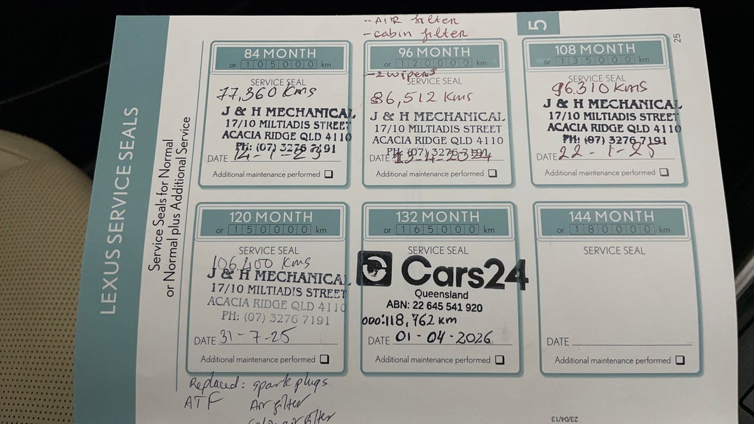 2015 Lexus Is250 Luxury, Automatic, 118773 km, Service History